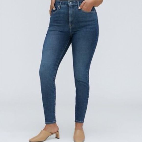 Everlane Denim - Everlane The Curvy High-Rise Crop Jeans Size 28 Blue
